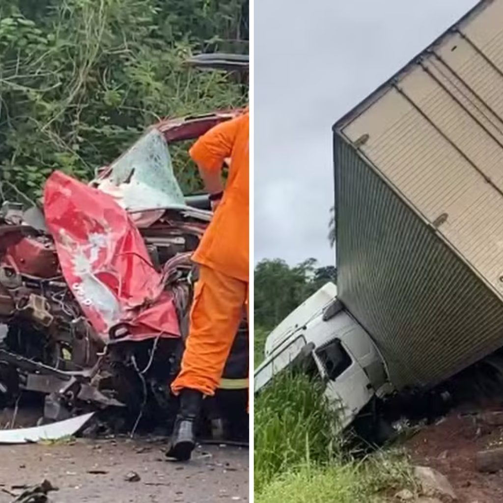 Acidente que matou policial penal, mãe e avó aconteceu durante tentativa de ultrapassagem, diz motorista de caminhão