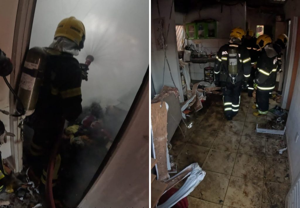 Imagens mostram como ficou a casa onde duas pessoas foram encontradas carbonizadas no TO