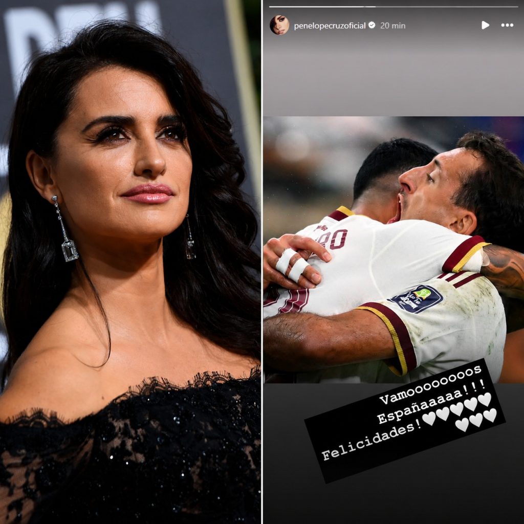 Penélope Cruz comemora vitória da Espanha sobre a França e ida à final da Copa: ‘Felicidades!’